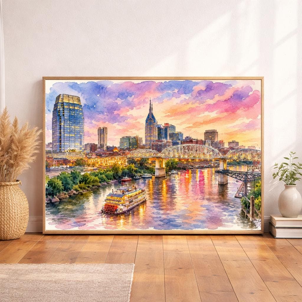 Nashville watercolor prints